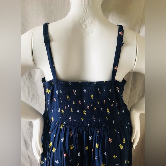 Torrid navy floral challis button maxi dress size 1 - Picture 11 of 16